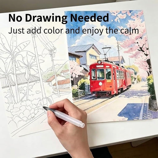 Large-Format Scenic Watercolor Pages