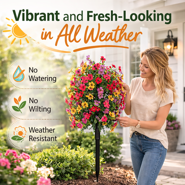 No-Fade Hanging Flower Baskets