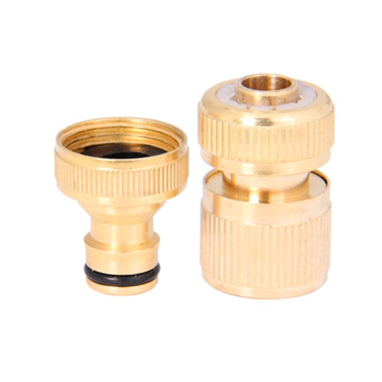 Brass Garden Hose Quick Connect Set