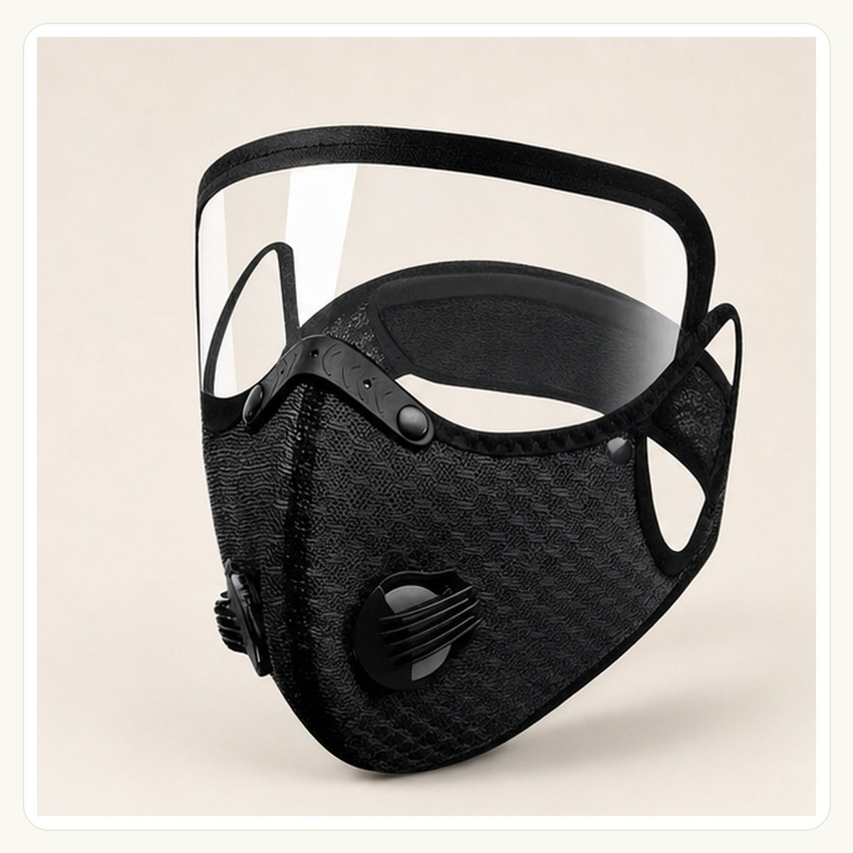Carbon Filter Mask with Eye Shield image 1