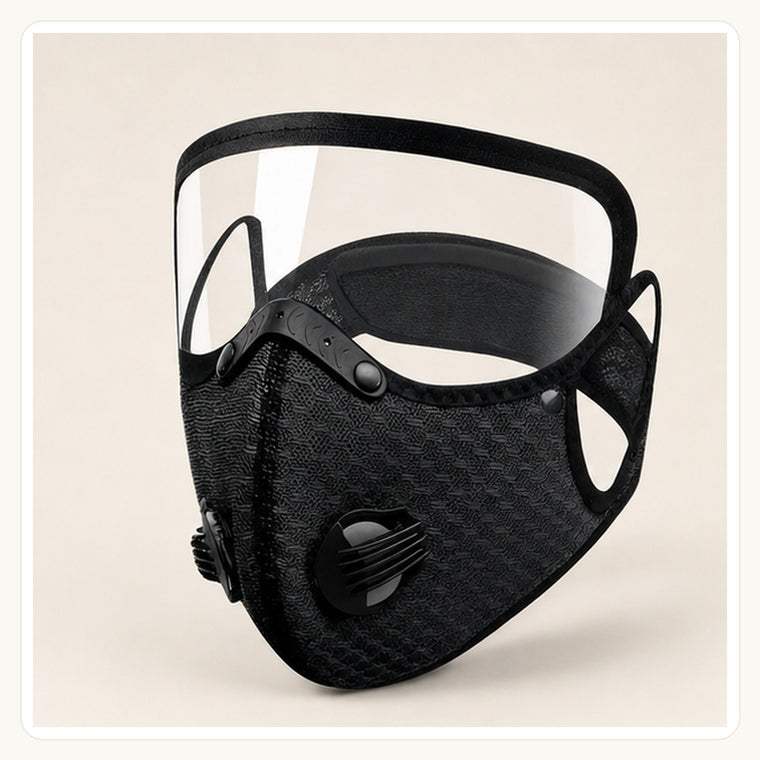 Carbon Filter Mask with Eye Shield