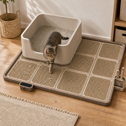 Modular Cat Litter Mat System - Easy Cleanup, More Floor Coverage