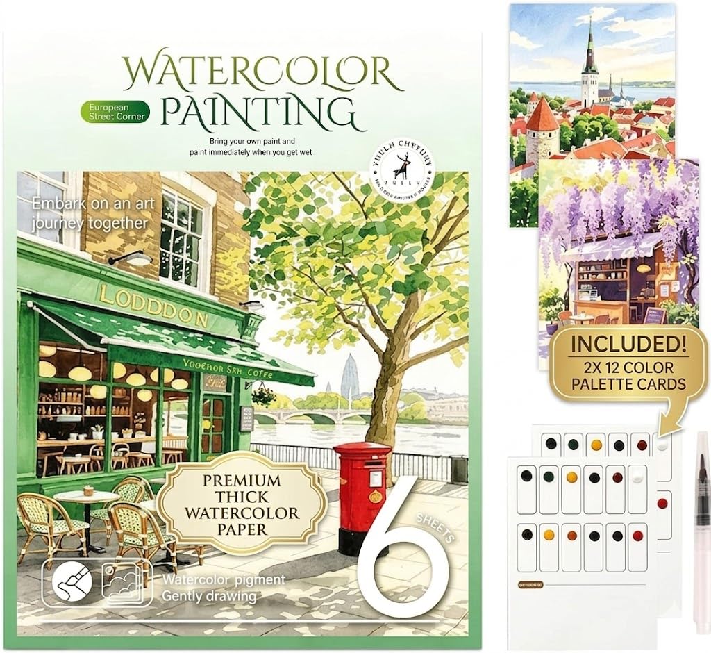 Large-Format Scenic Watercolor Pages