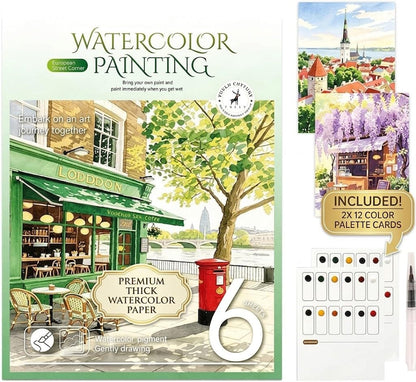 Large-Format Scenic Watercolor Pages