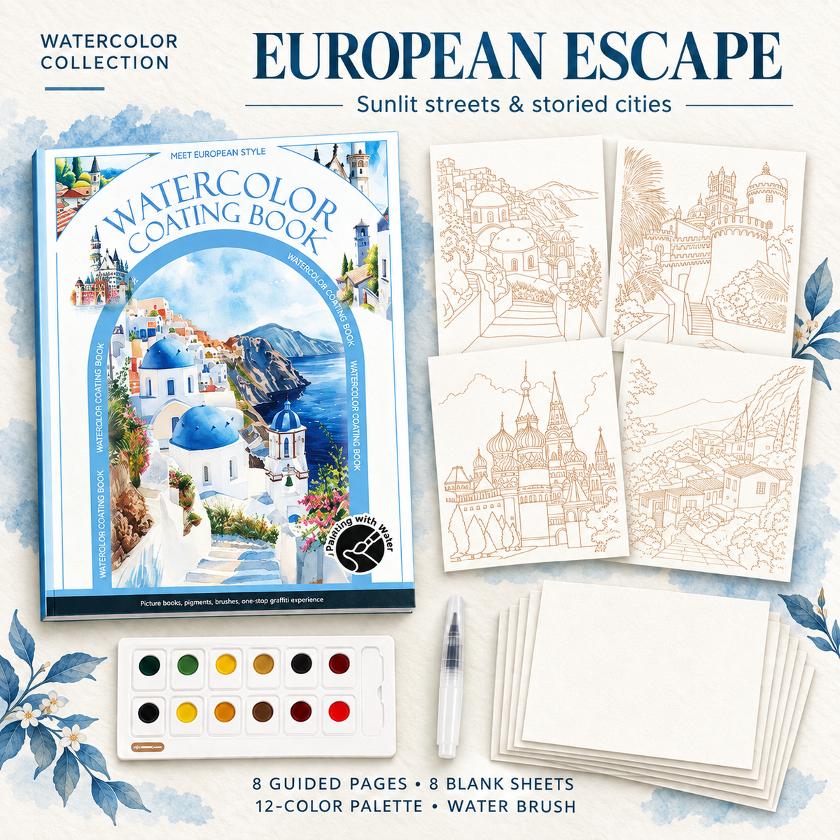 Tri-Fold Watercolor Book