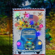 LED Burlap Garden Flag image 2