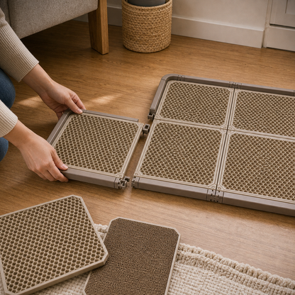 Modular Cat Litter Mat System - Easy Cleanup, More Floor Coverage