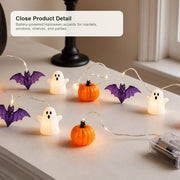 Pumpkin, Bat & Ghost String Lights image 3