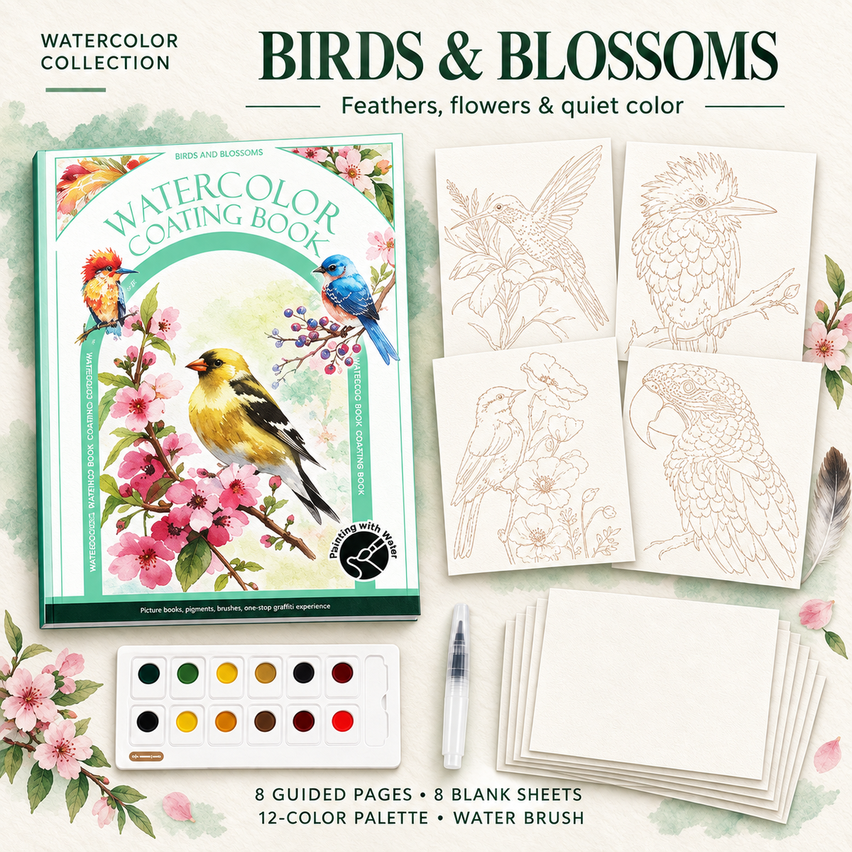 Tri-Fold Watercolor Book