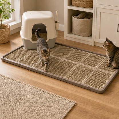 Modular Cat Litter Mat System - Easy Cleanup, More Floor Coverage