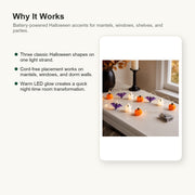 Pumpkin, Bat & Ghost String Lights image 4