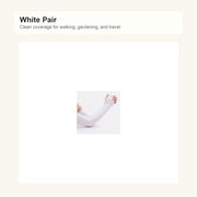 Cooling UV Protection Arm Sleeves - white pair