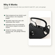 Carbon Filter Mask with Eye Shield image 6