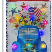 LED Burlap Garden Flag image 3