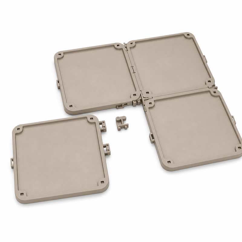 Interlocking modular base tiles