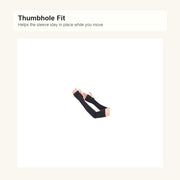 Cooling UV Protection Arm Sleeves - thumbhole black
