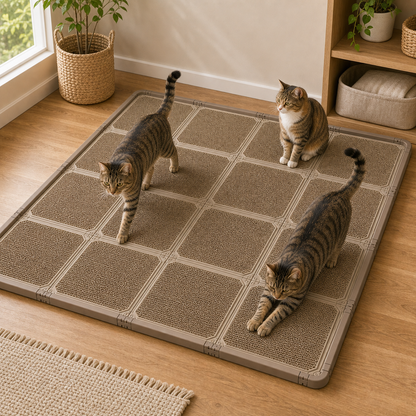 Modular Cat Litter Mat System - Easy Cleanup, More Floor Coverage