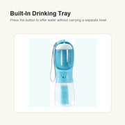 Portable Dog Travel Water Bottle - tray detail