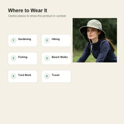 Foldable UPF50+ Sun Hat with Neck Flap image 8