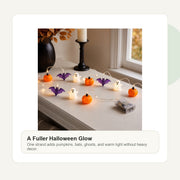 Pumpkin, Bat & Ghost String Lights image 9