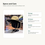 Foldable UPF50+ Sun Hat with Neck Flap image 9
