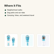Portable Dog Travel Water Bottle - use card