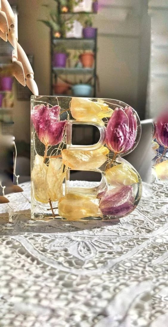 Handmade flower resin