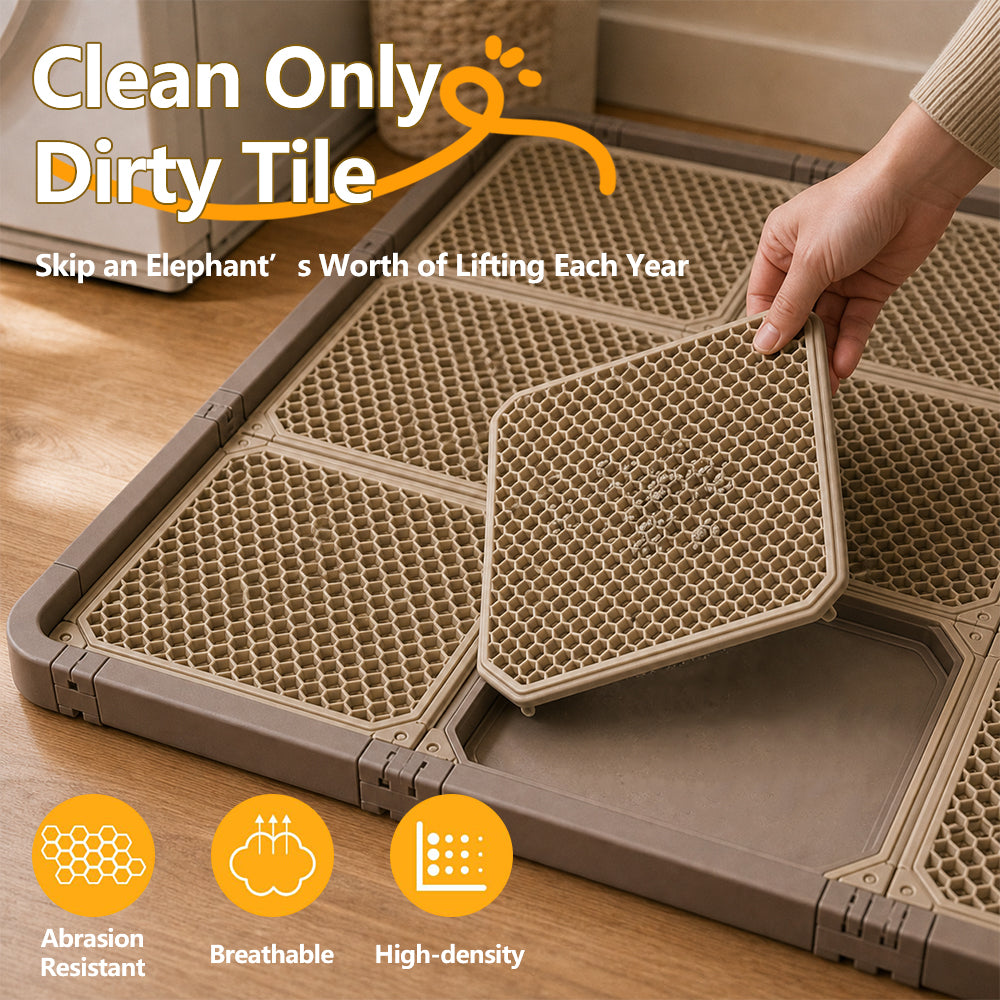 Modular Cat Litter Mat System - Easy Cleanup, More Floor Coverage