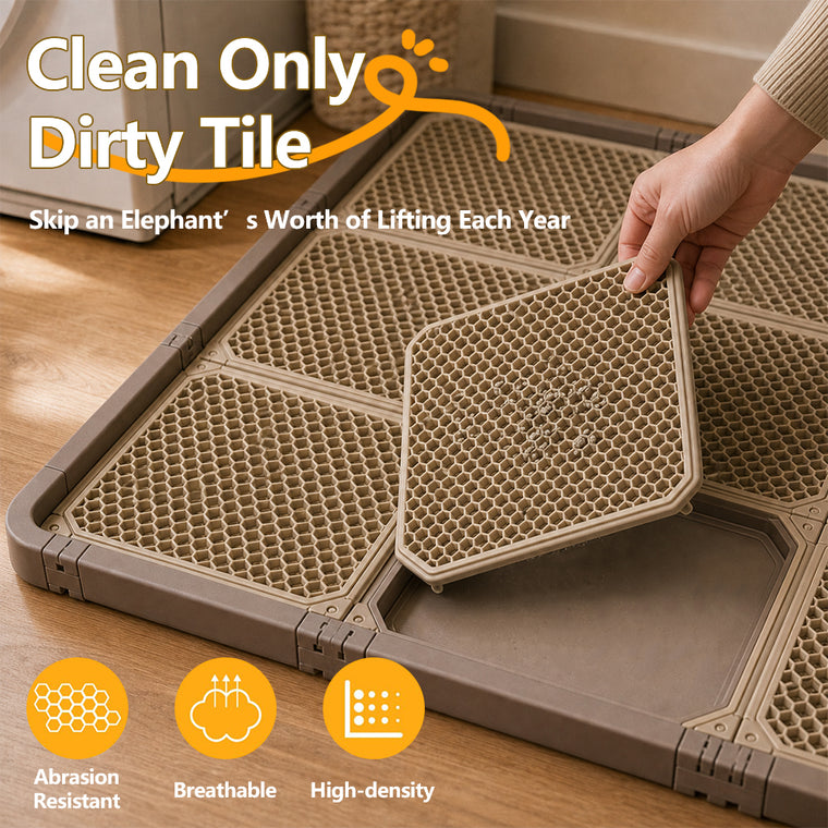 Modular Cat Litter Mat System - Easy Cleanup, More Floor Coverage