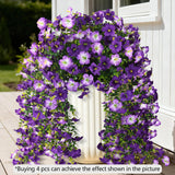 Deep Purple & White - Set of 2 Hanging Vines