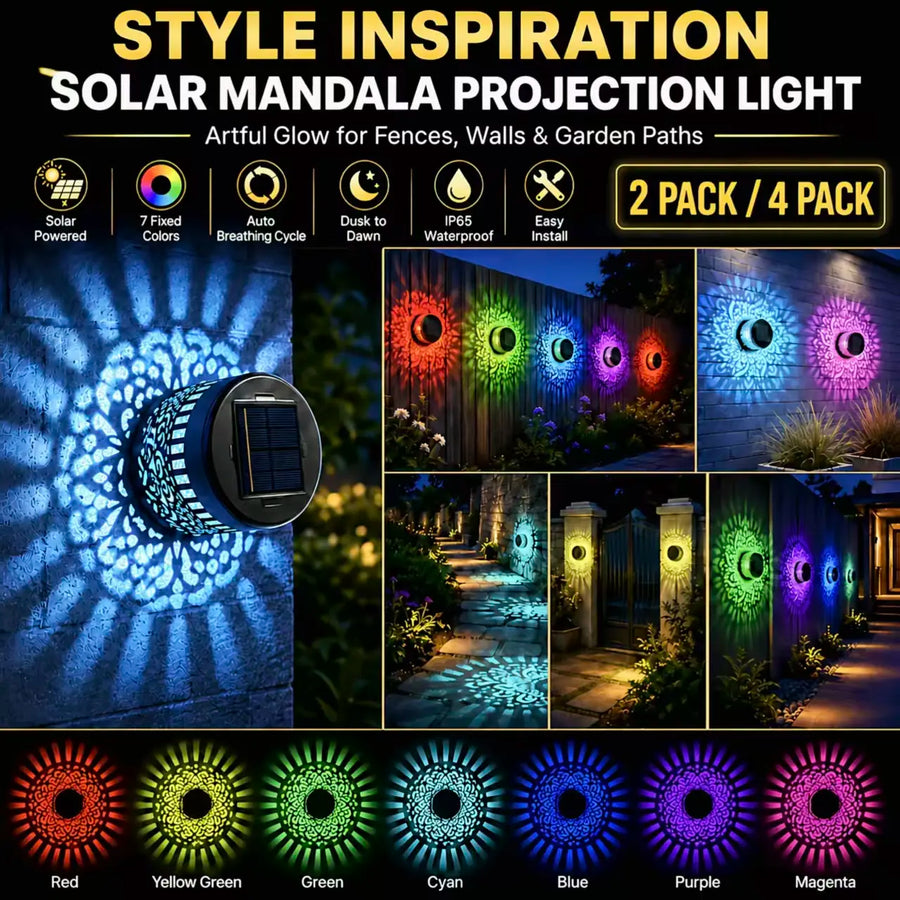 Solar Mandala Projection Lights