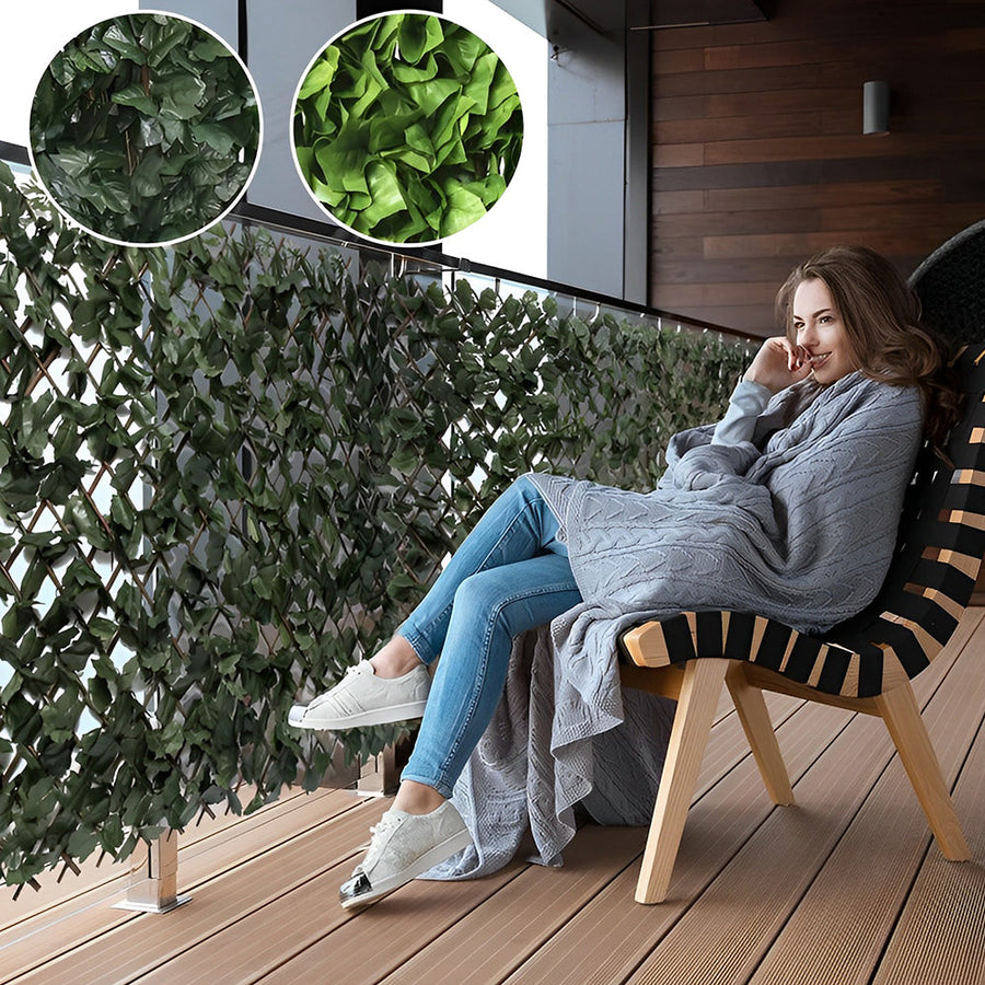 Expandable Faux Greenery Fence