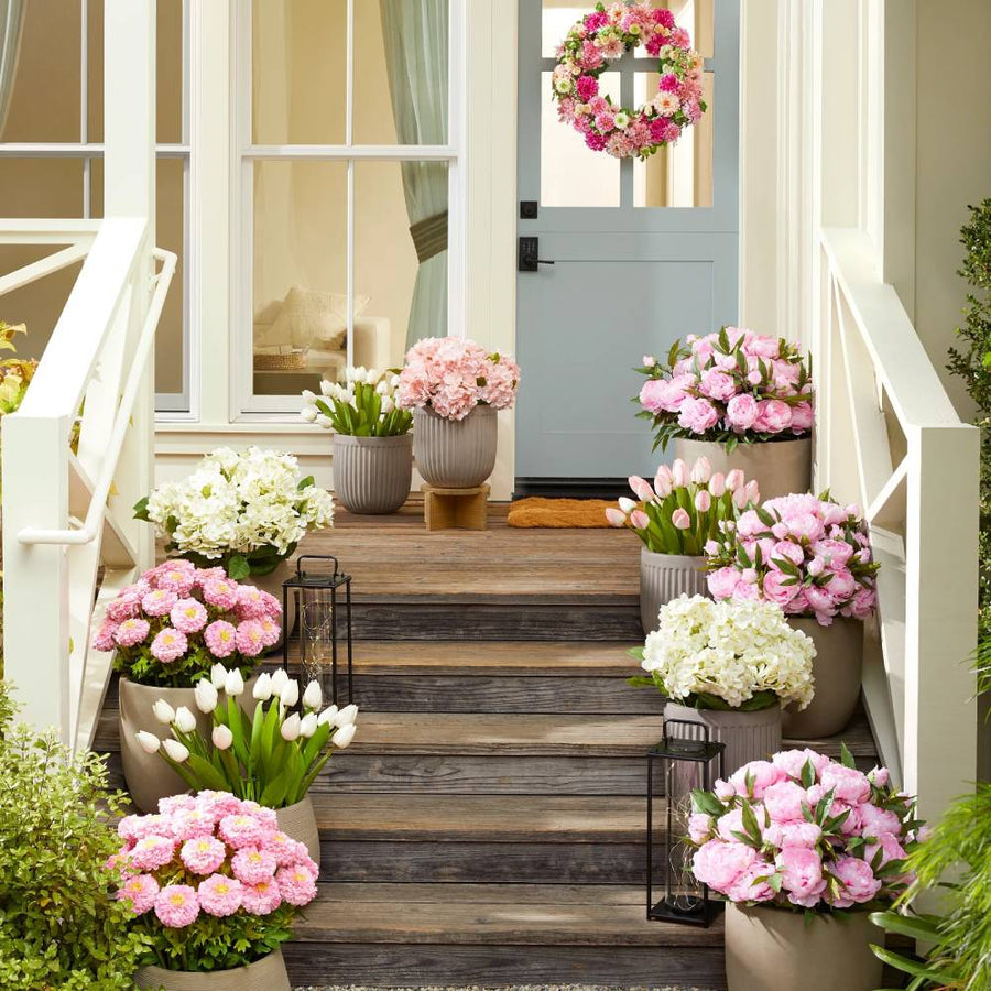 Realistic Outdoor Hydrangea Flowers