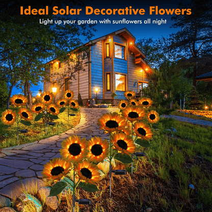 Solar Sunflower Garden Lights