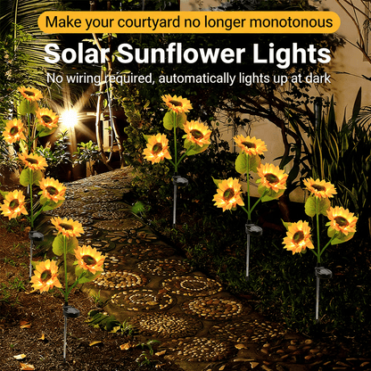 Solar Sunflower Garden Lights