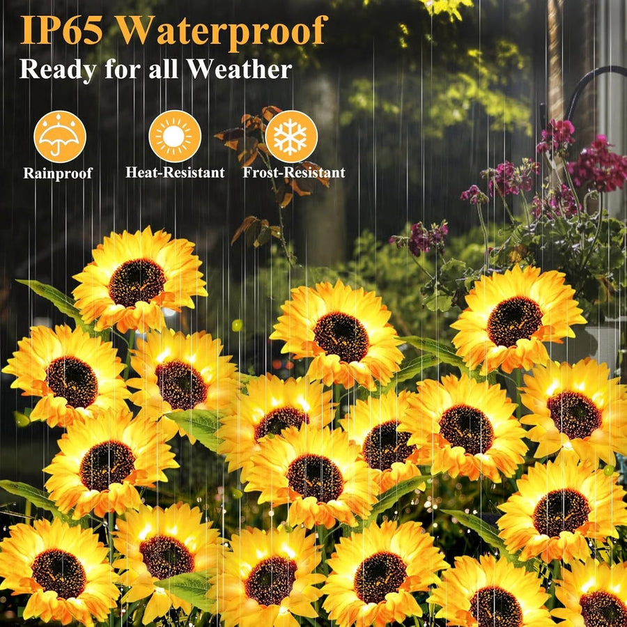 Solar Sunflower Garden Lights
