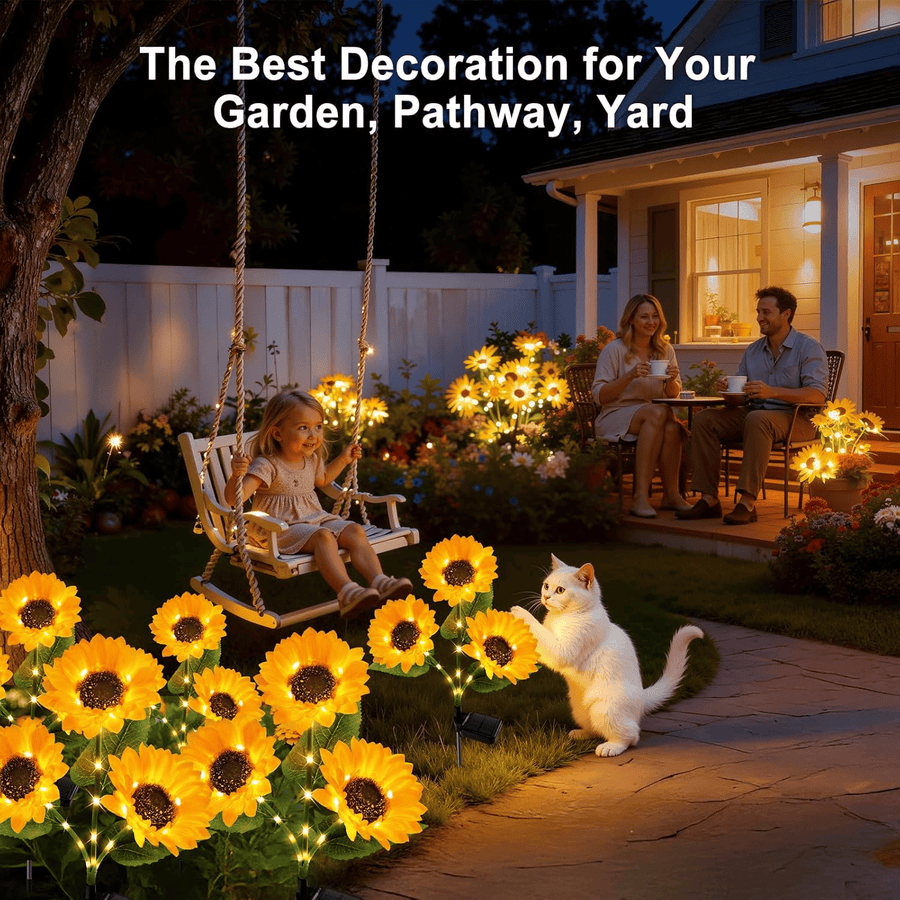 Solar Sunflower Garden Lights
