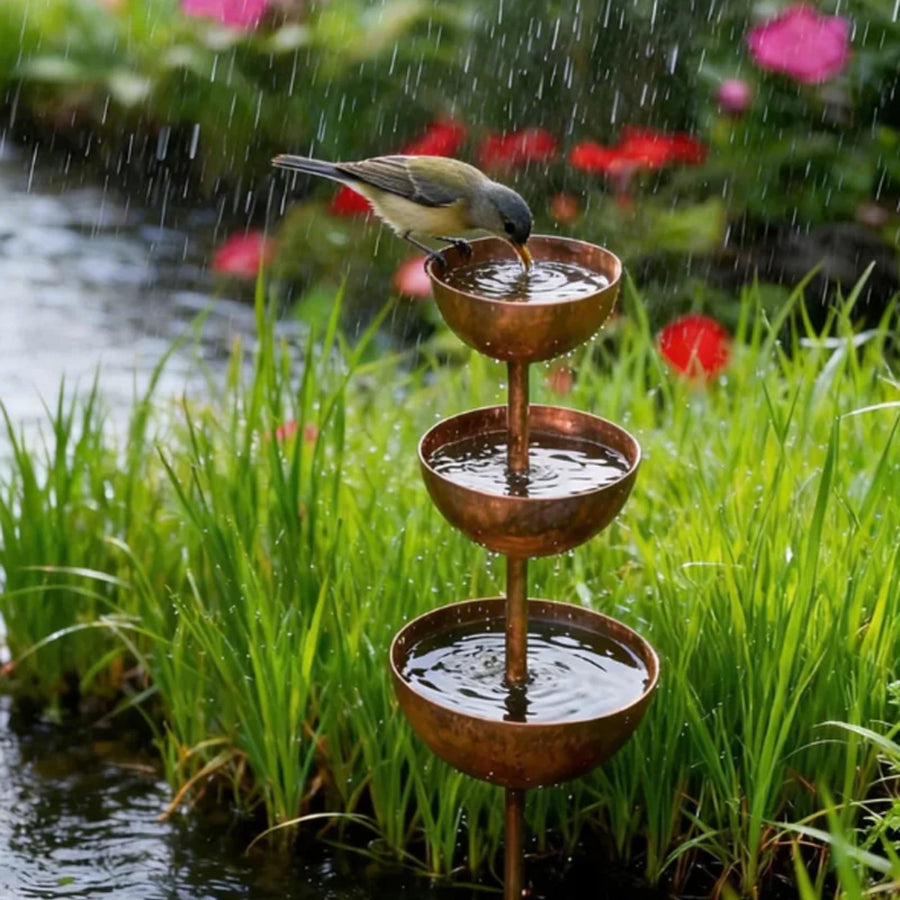 Three-Tier Bird Feeder & Waterer Stake