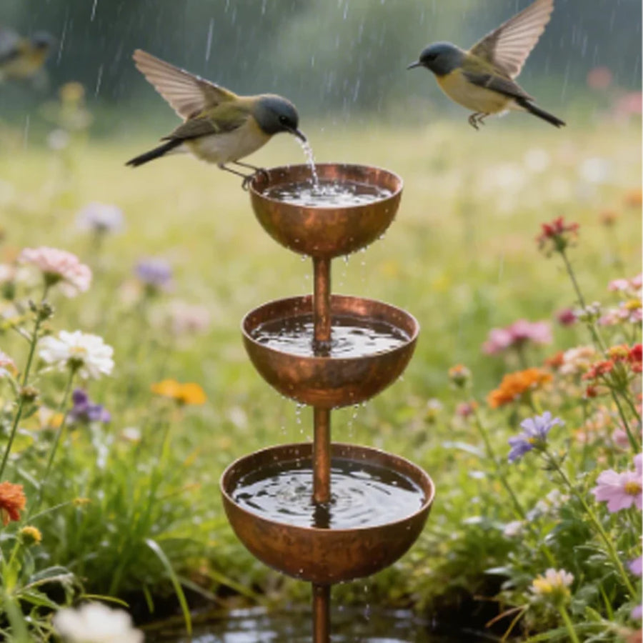 Three-Tier Bird Feeder & Waterer Stake