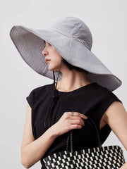 Foldable wide brim sun hat with soft adjustable shape