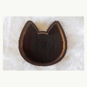 Empty cat ear cardboard scratcher bed top view