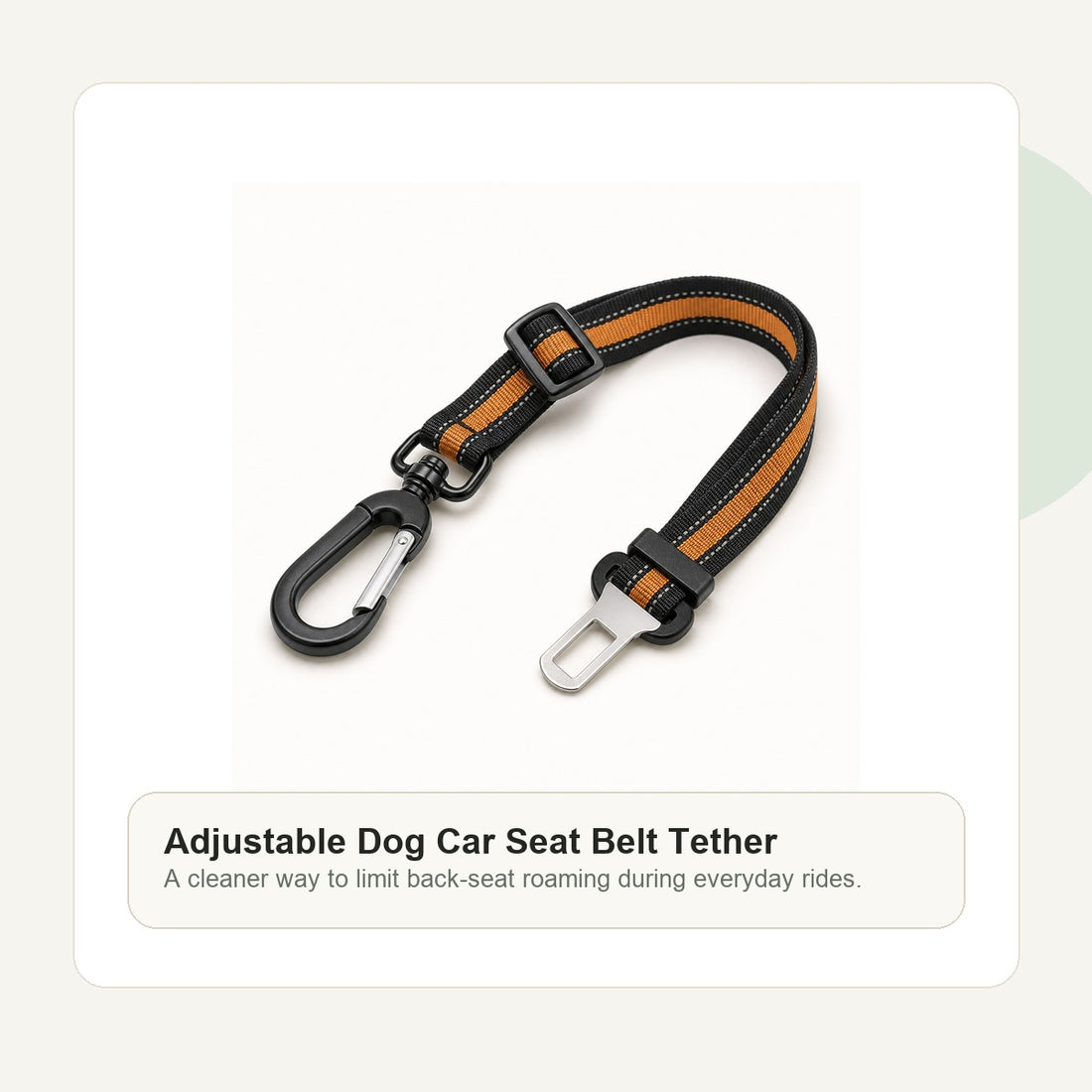 Adjustable Dog Car Seat Belt Tether