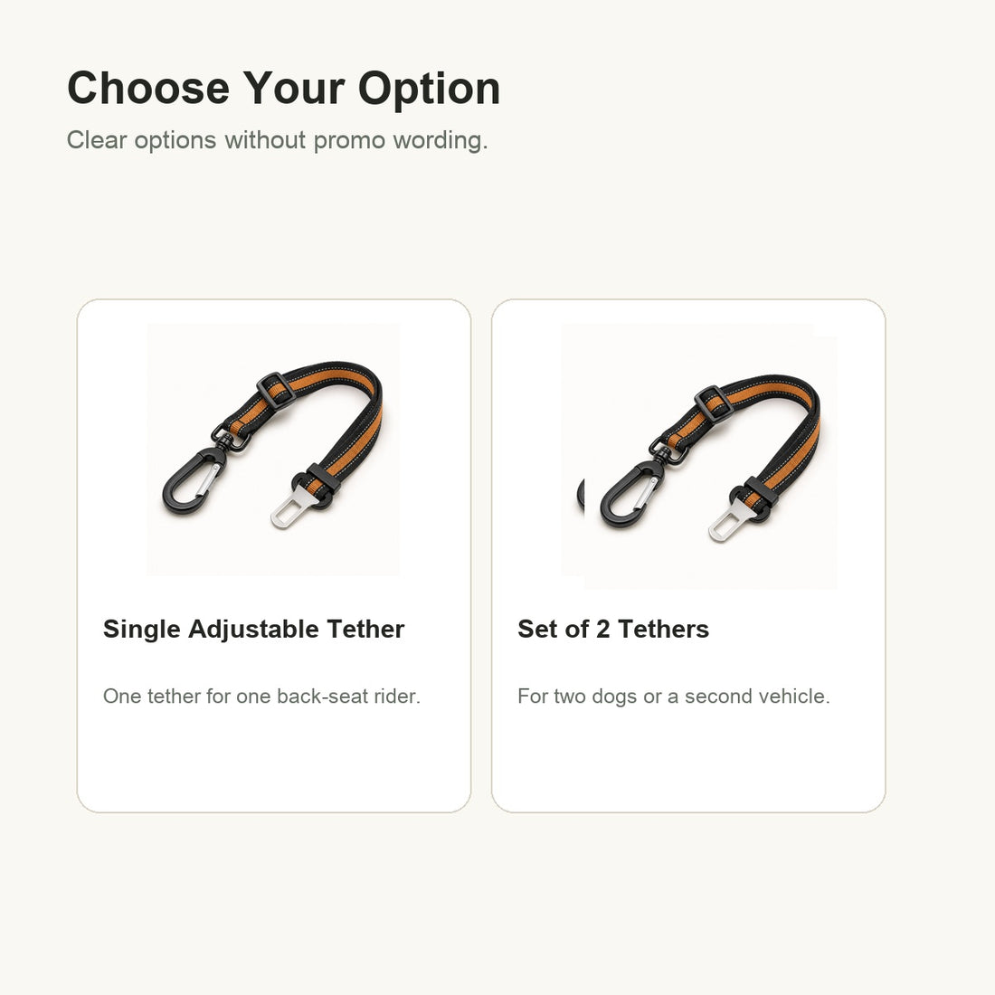Adjustable Dog Car Seat Belt Tether