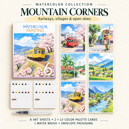 Large-Format Scenic Watercolor Pages