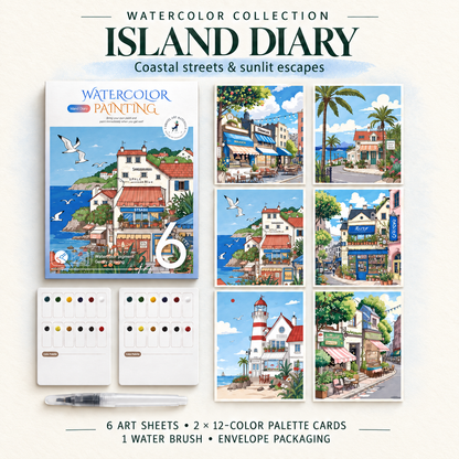 Large-Format Scenic Watercolor Pages