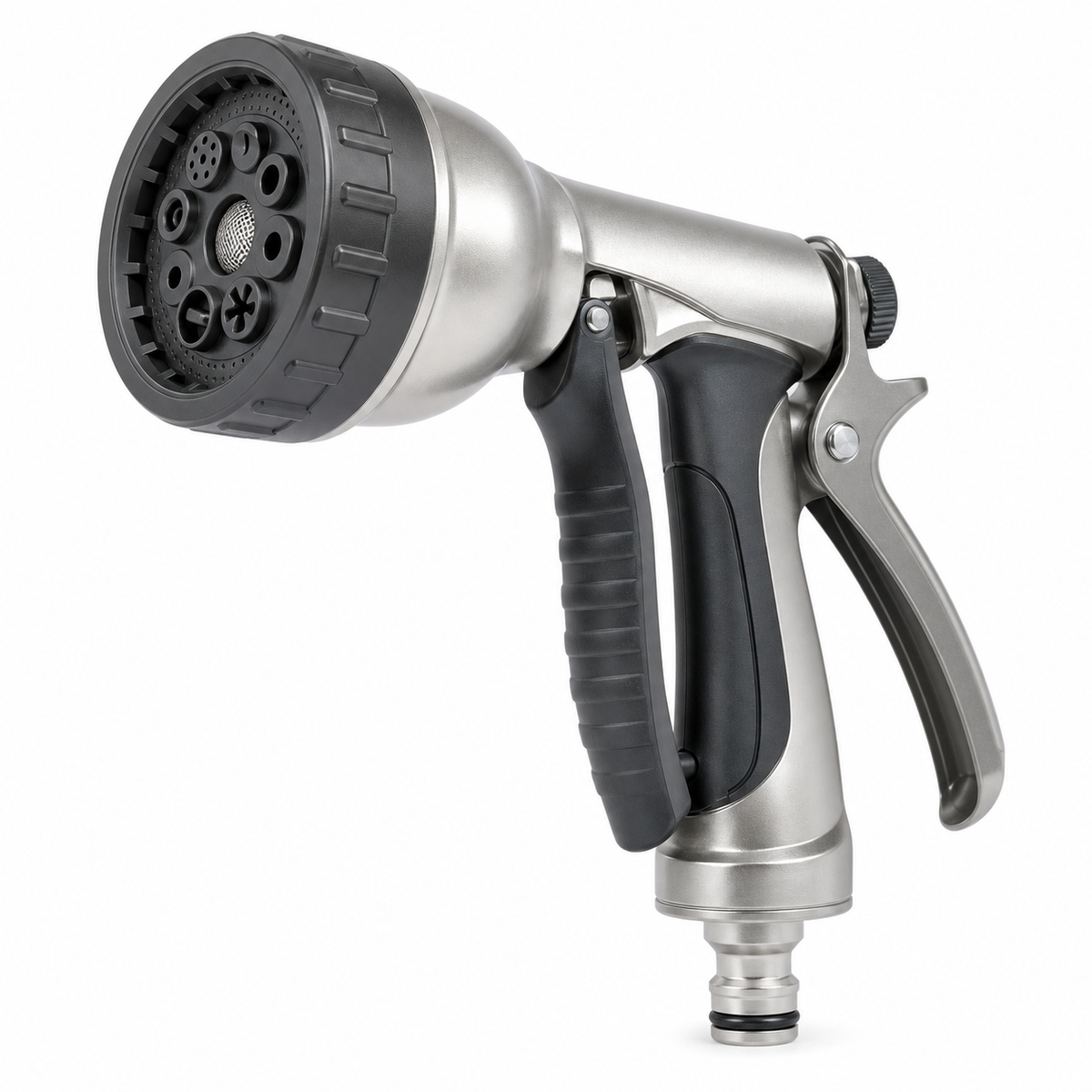 Heavy Duty Metal Garden Hose Nozzle - 7 Spray Patterns