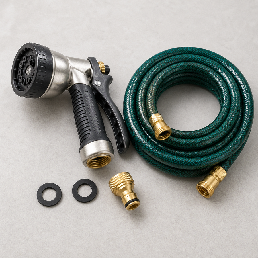Heavy Duty Metal Garden Hose Nozzle - 7 Spray Patterns