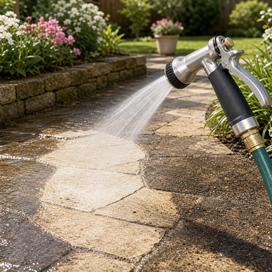 Heavy Duty Metal Garden Hose Nozzle - 7 Spray Patterns