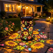 Colorful Sunflower Solar Garden Lantern real use scene 1