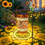 Colorful Sunflower Solar Garden Lantern real use scene 5